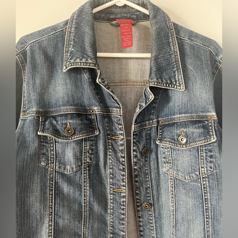 ๐ 2/$25 Olsen Stretch Denim Jacket Size 16 - Picture 3 of 5